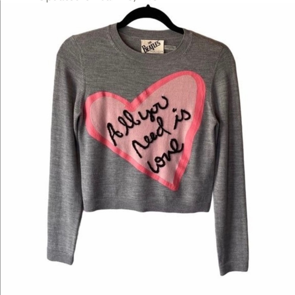 AO x Beatles Nikia All You Need is Love Pullover S